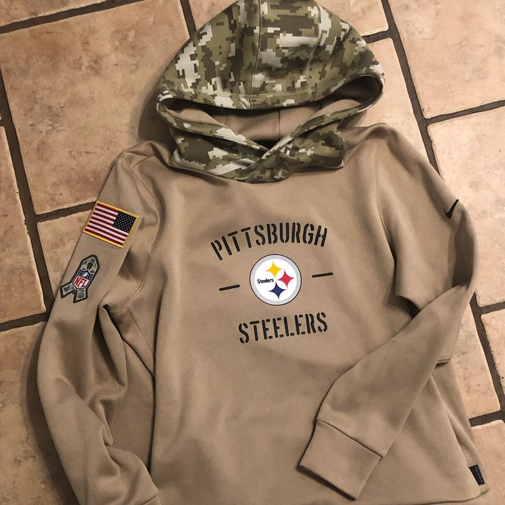 Nike Tan and Camouflage Pittsburgh Steelers Hoodie